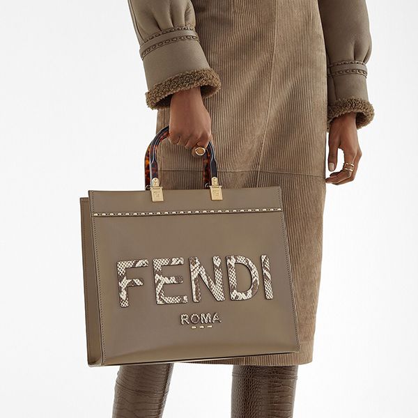 21FW【フェンディ】FF ロゴ サンシャイン ミディアム トート偽物 8BH386AHN5F1FEN